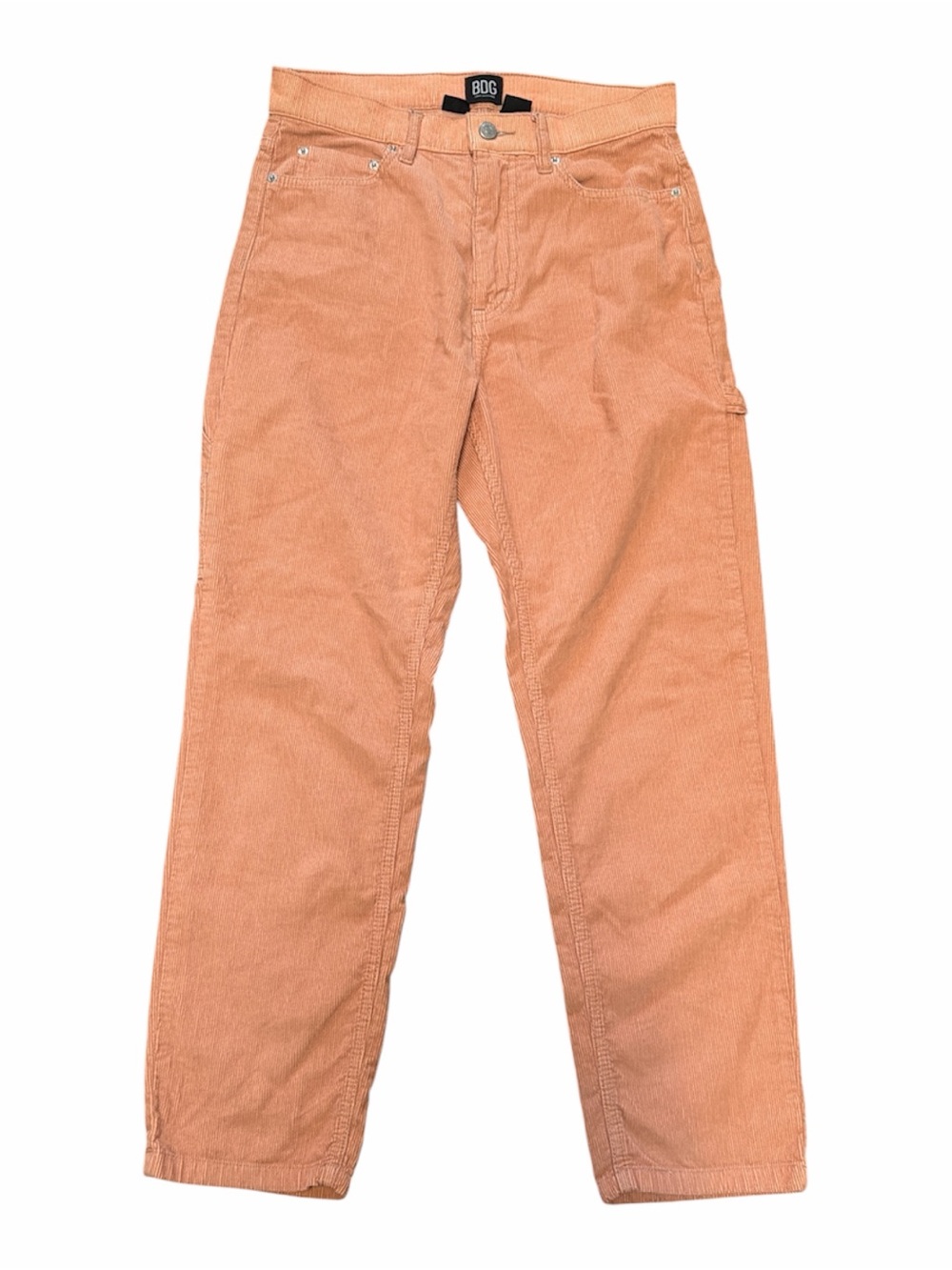 BDG Corduroy Hi-Rise Slim Straight Carpenter Pants size 27 - Peach